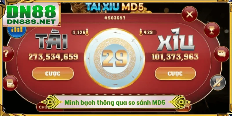 Minh bạch thông qua so sánh MD5
